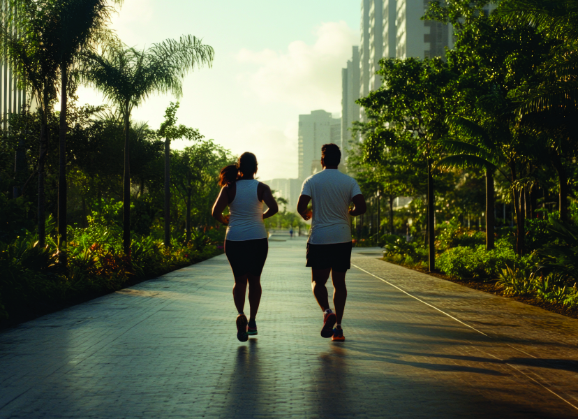 The Espino Jogging track with Grass-Pavers